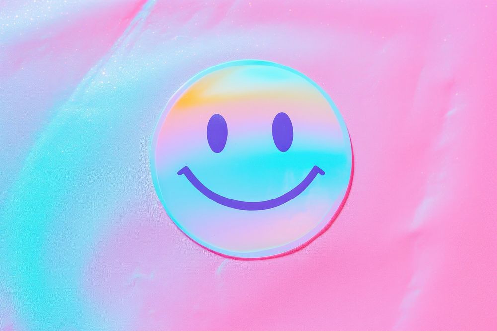 Smiley face backgrounds purple creativity. AI generated Image by rawpixel.