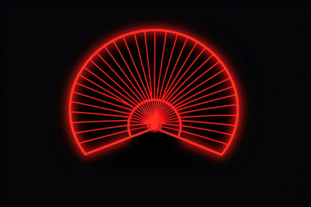 Fan chinese icon light night line. AI generated Image by rawpixel.