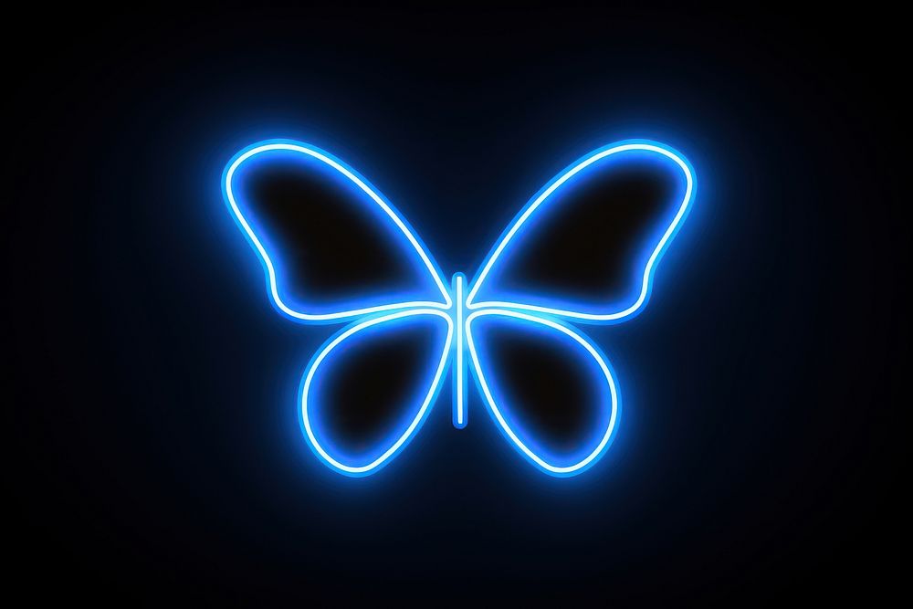 Butterfly light neon nature. AI generated Image by rawpixel.
