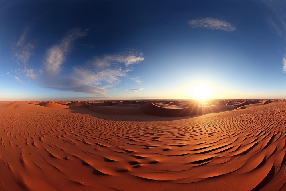 Desert landscape panoramic outdoors. AI generated Image by rawpixel.