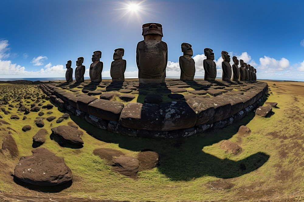Easter Island outdoors landmark nature. AI generated Image by rawpixel.