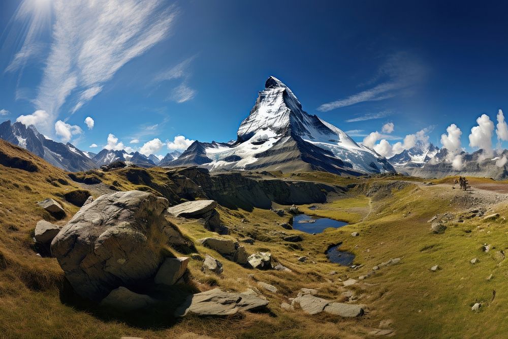 Matterhorn wilderness landscape panoramic. AI generated Image by rawpixel.