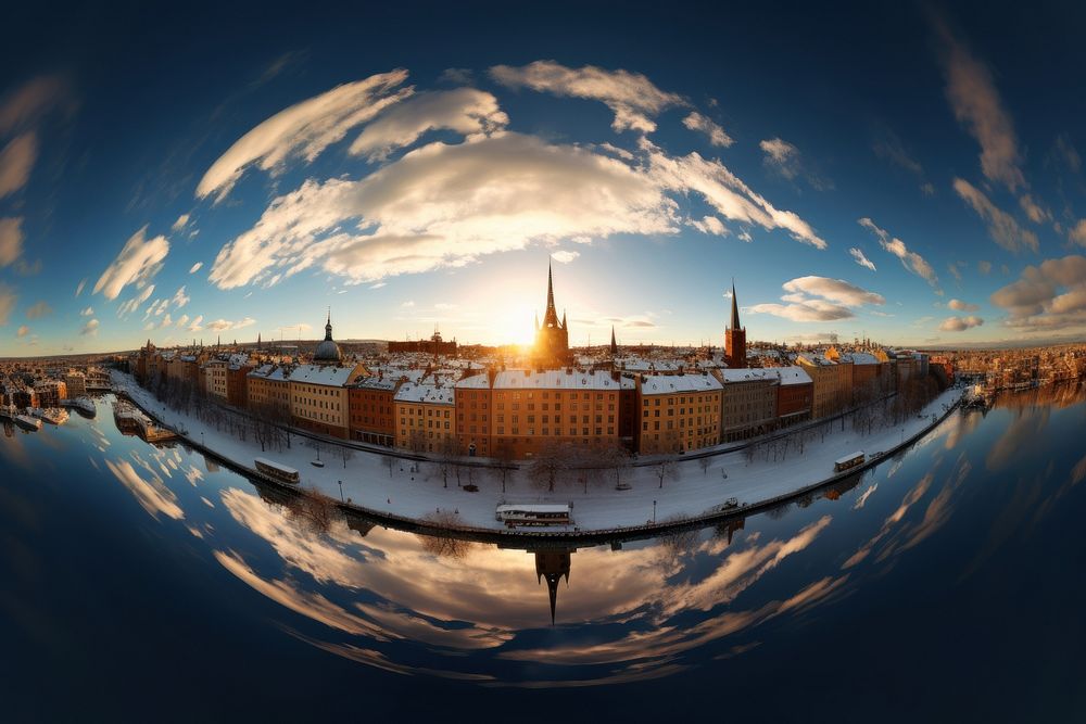 Stockholm Sweden architecture landscape cityscape. AI generated Image by rawpixel.