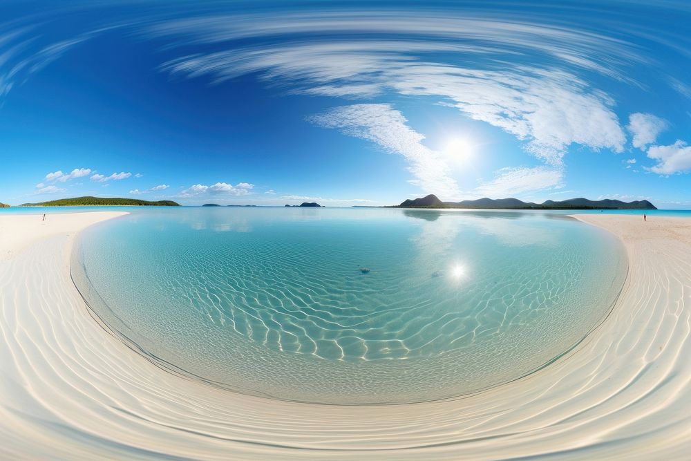 Whitehaven Beach outdoors nature beach. AI generated Image by rawpixel.