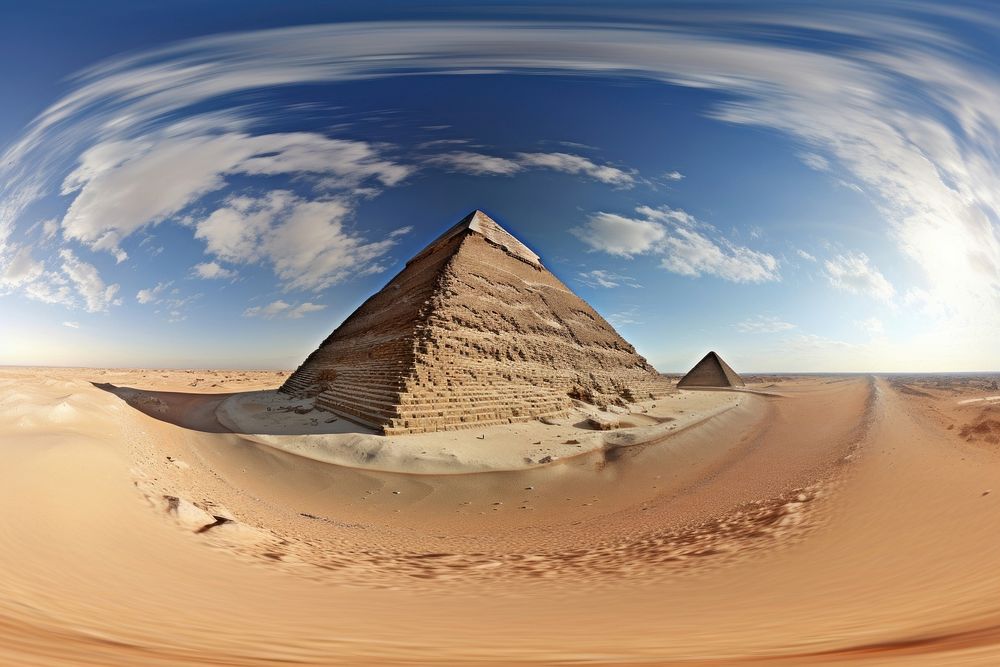 The Great Pyramid of Giza pyramid architecture outdoors. AI generated Image by rawpixel.