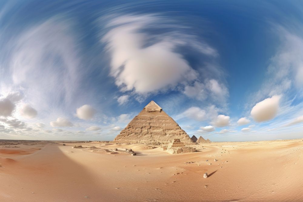 The Great Pyramid of Giza pyramid architecture outdoors. AI generated Image by rawpixel.