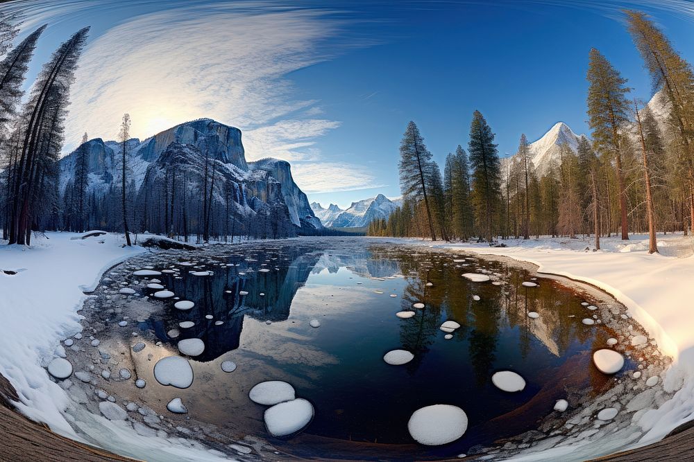 Yosemite National Park landscape outdoors nature. AI generated Image by rawpixel.