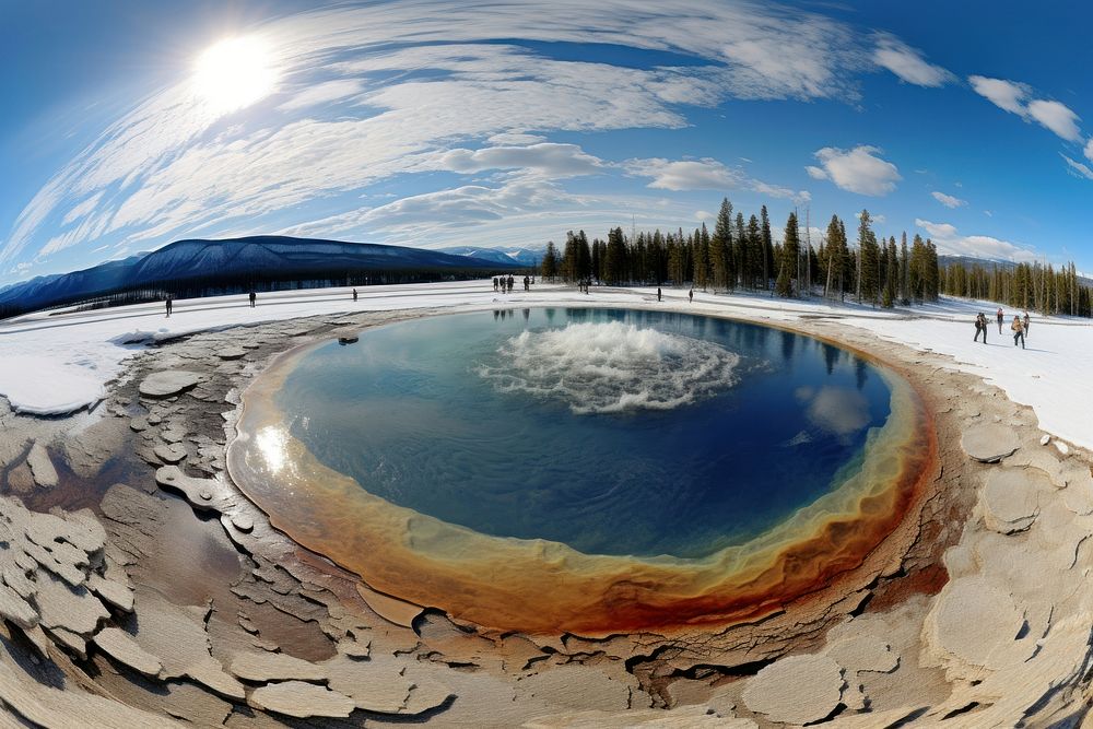 Yellowstone in the United States outdoors nature tranquility. AI generated Image by rawpixel.