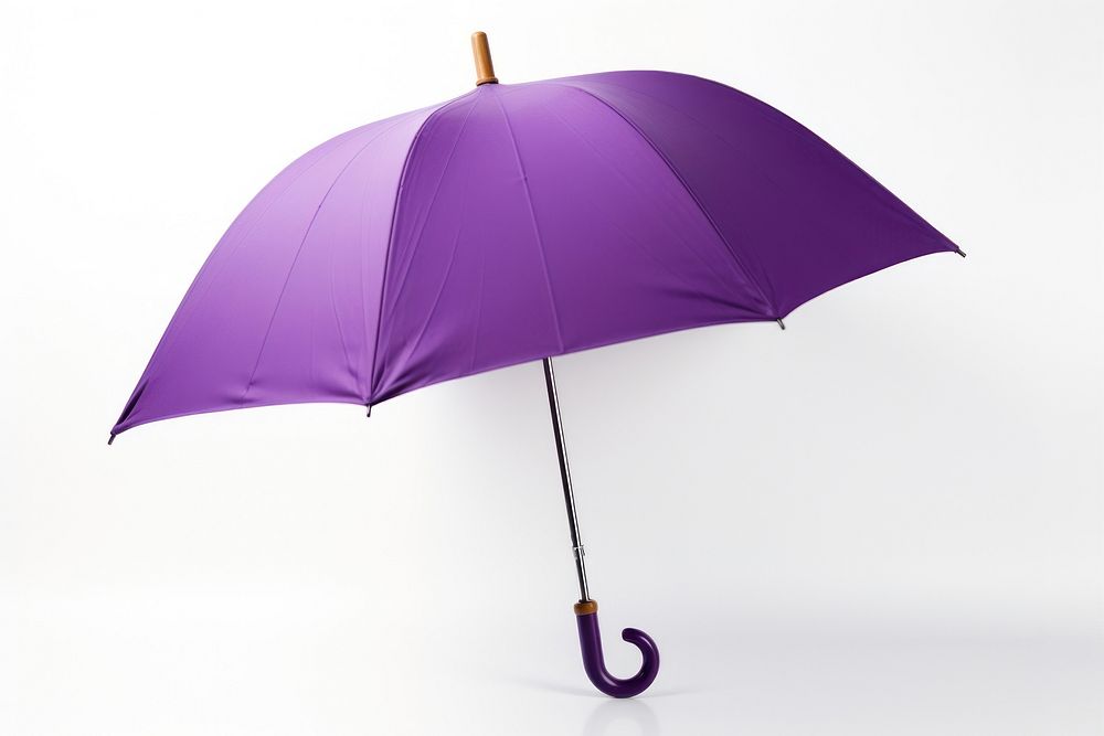 Violet umbrella white background protection sheltering. AI generated Image by rawpixel.