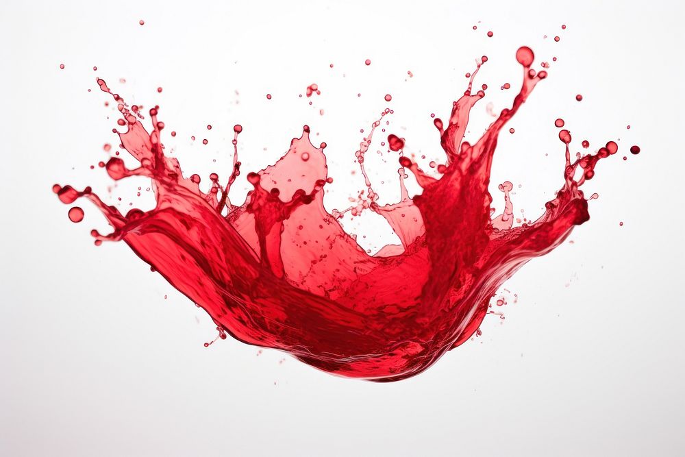 Water red splashing backgrounds white background refreshment. AI generated Image by rawpixel.