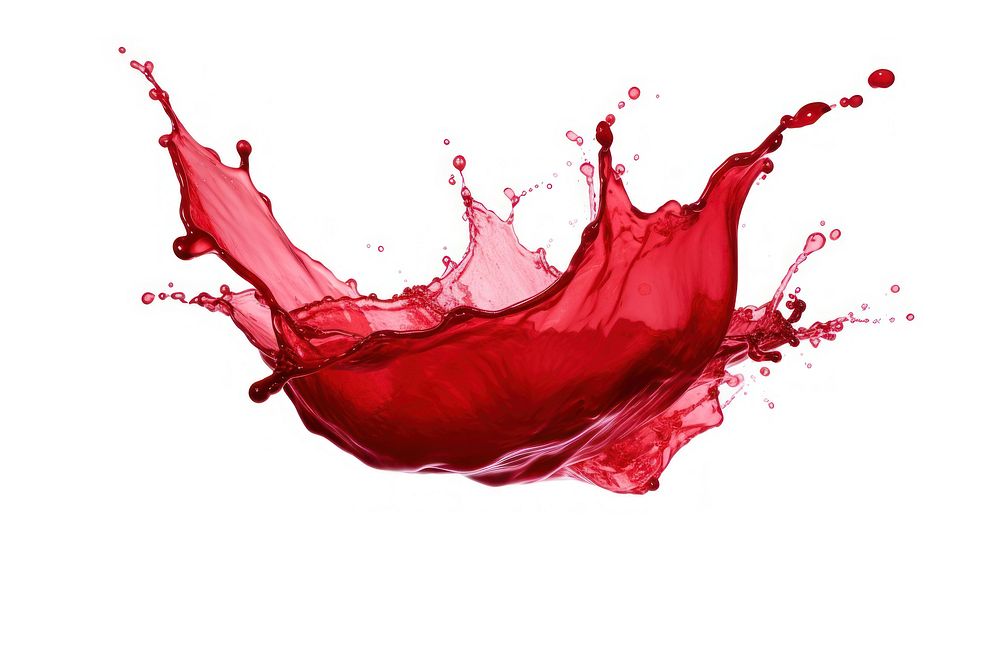 Water red splashing white background refreshment splattered. AI generated Image by rawpixel.