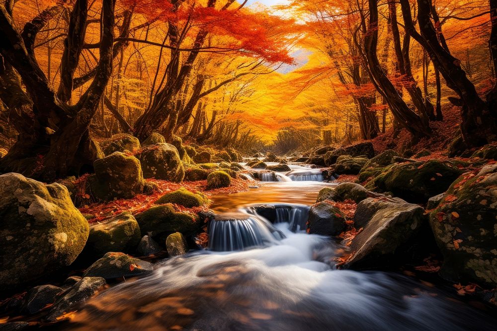 Angel Fall landscape outdoors autumn. AI generated Image by rawpixel.