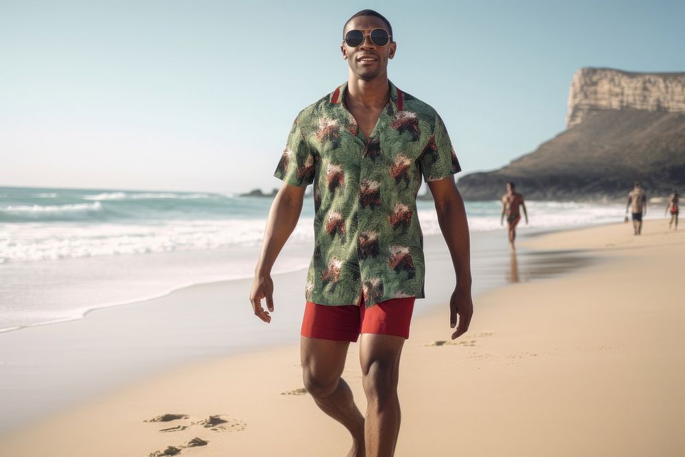 Walking glasses summer shorts. AI generated Image by rawpixel.