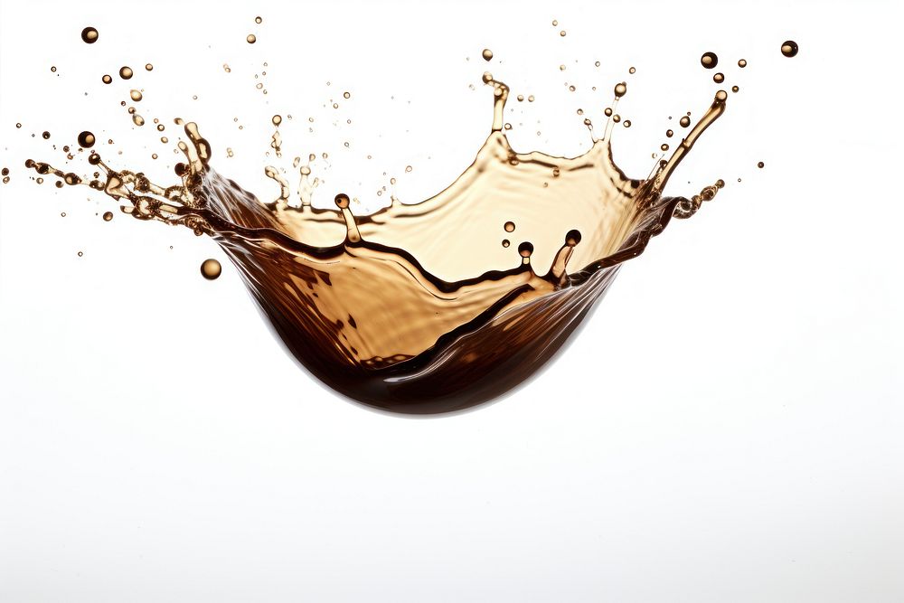 Coffee splashing white background refreshment accessories. AI generated Image by rawpixel.