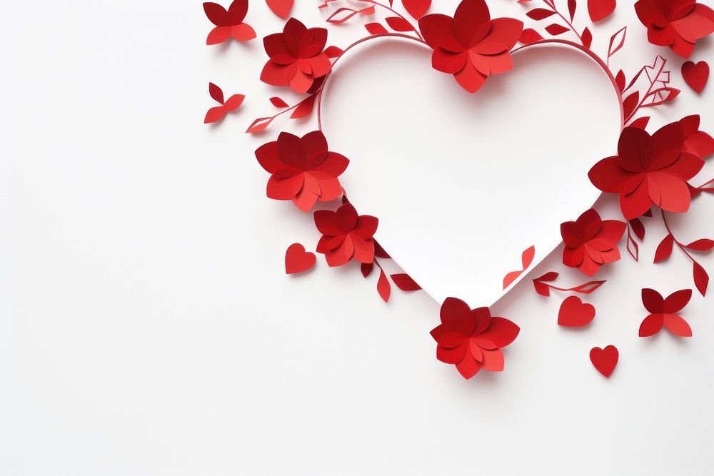 Valentine day paper cut style Image celebration decoration pattern. AI generated Image by rawpixel.