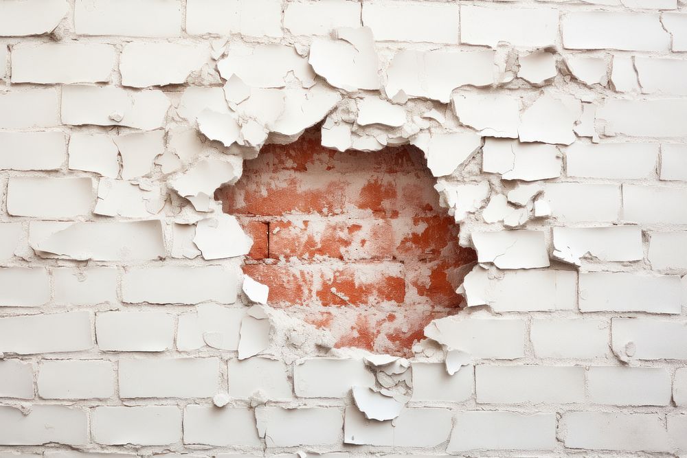Brick backgrounds wall hole. AI generated Image by rawpixel.