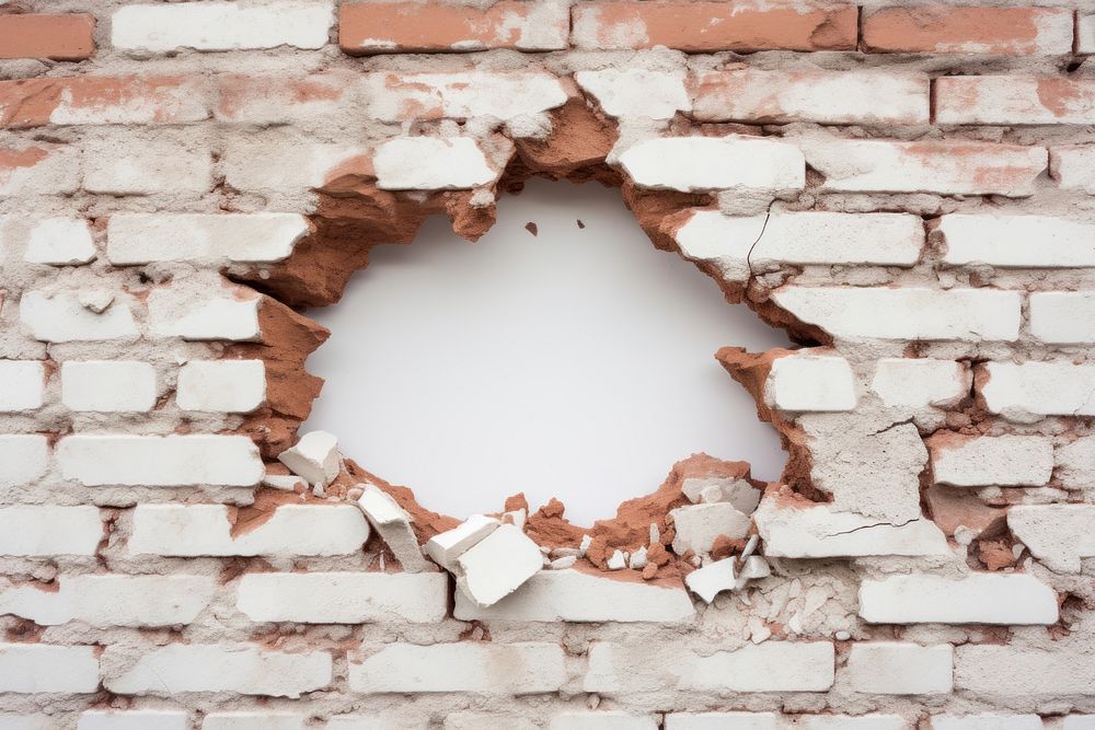 Backgrounds brick wall hole. AI generated Image by rawpixel.