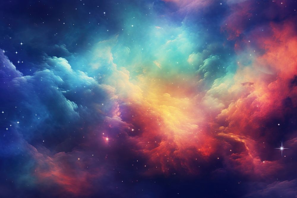 Galaxy rainbow backgrounds astronomy universe. AI generated Image by rawpixel.