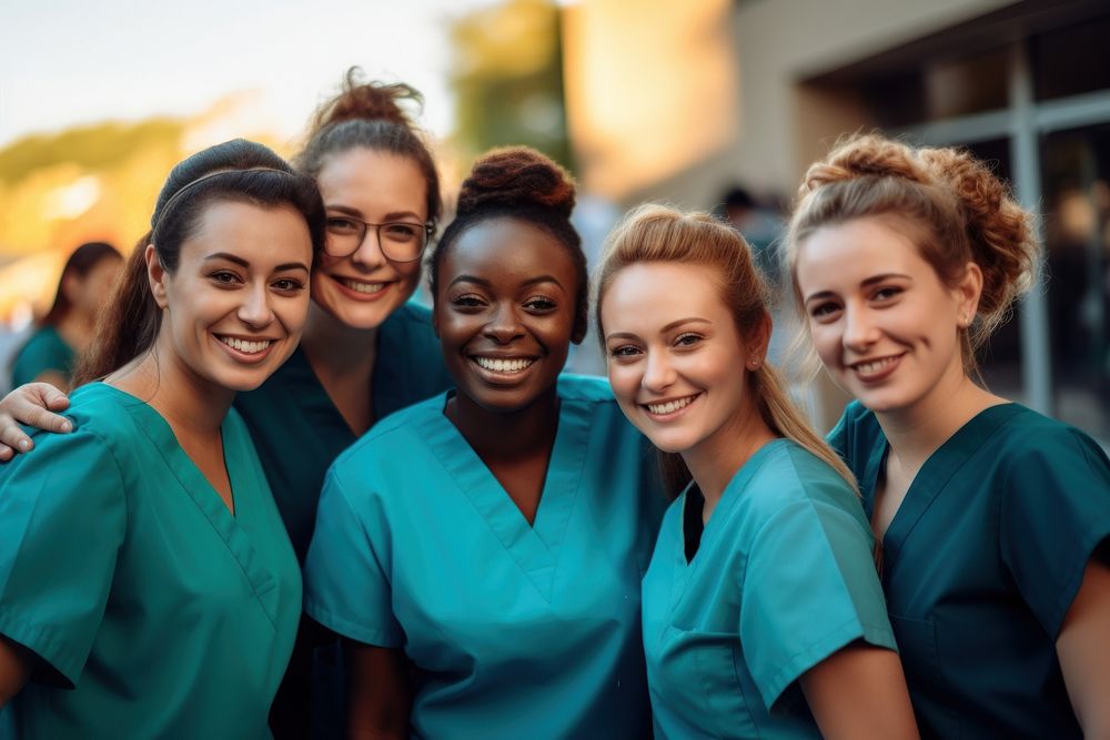 Nurses smiling adult smile. AI generated Image by rawpixel.