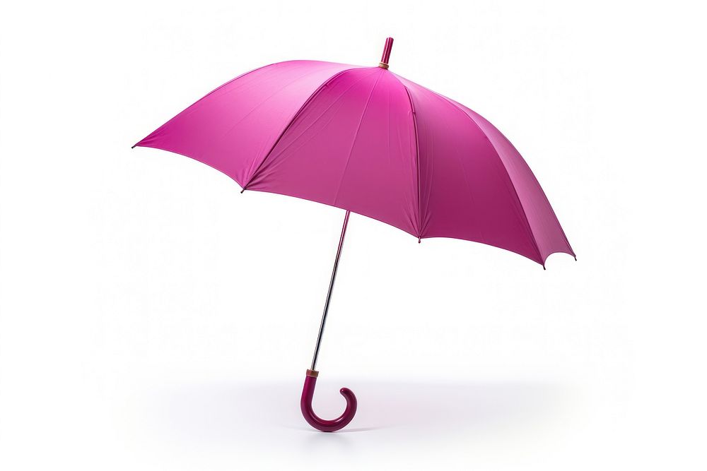 Magenta umbrella white background protection sheltering. AI generated Image by rawpixel.