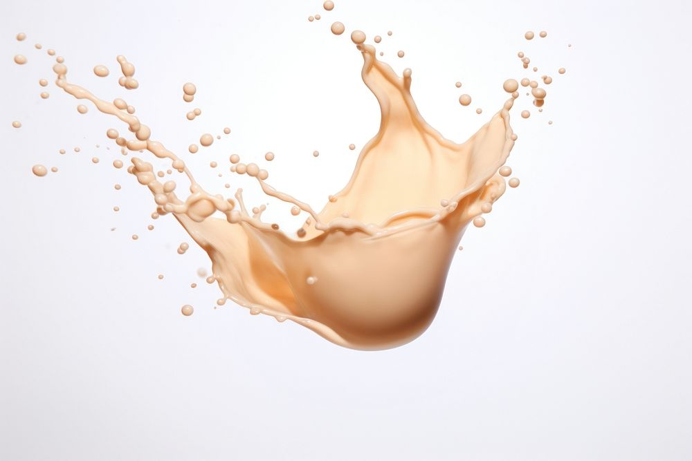 Milk tea splashing refreshment simplicity splattered. AI generated Image by rawpixel.