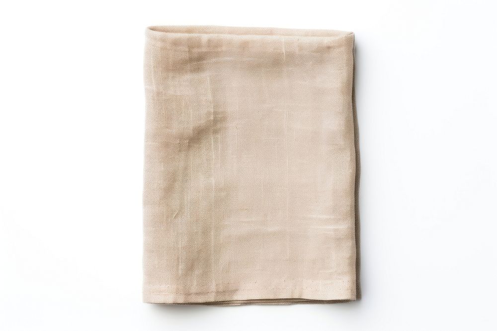 Natural linen napkin in a neutral shade textile white background accessories. AI generated Image by rawpixel.