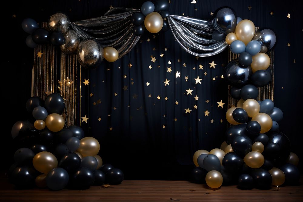 New year celebration balloon illuminated decoration. AI generated Image by rawpixel.