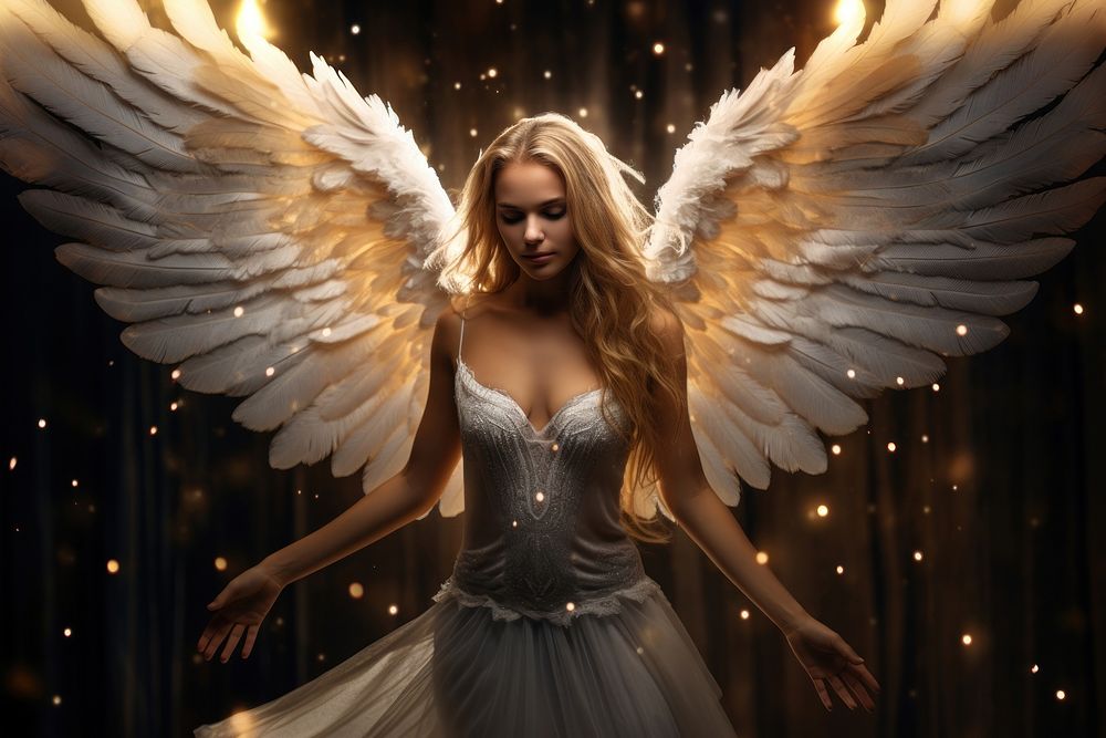 Angel wings adult representation spirituality. AI generated Image by rawpixel.