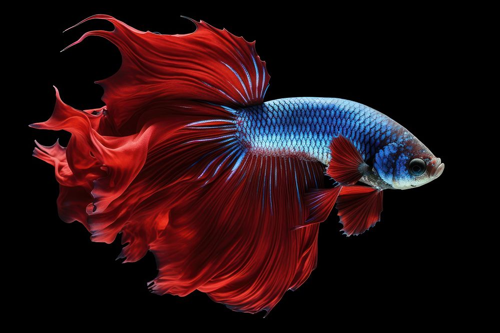 Betta animal fish underwater. AI generated Image by rawpixel.