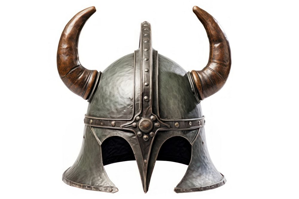 Horned scandinavian helmet white background | Free Photo - rawpixel