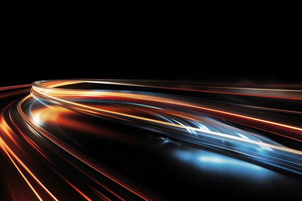 Hyperspeed light trails backgrounds night road. AI generated Image by rawpixel.