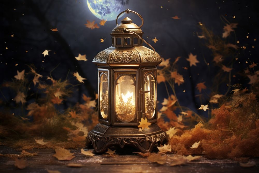 Lantern illuminated celebration decoration. AI generated Image by rawpixel.