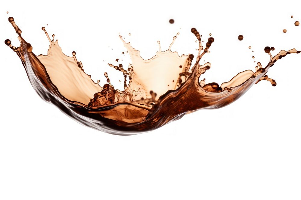 Water coffee splash white background refreshment splattered. AI generated Image by rawpixel.