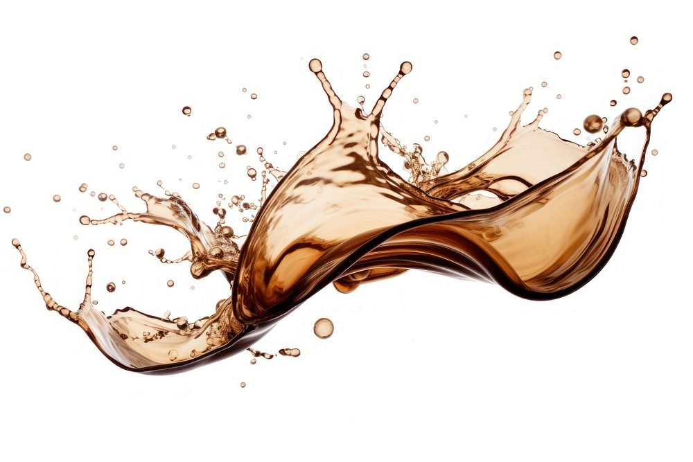 Water coffee splash water white background refreshment. AI generated Image by rawpixel.