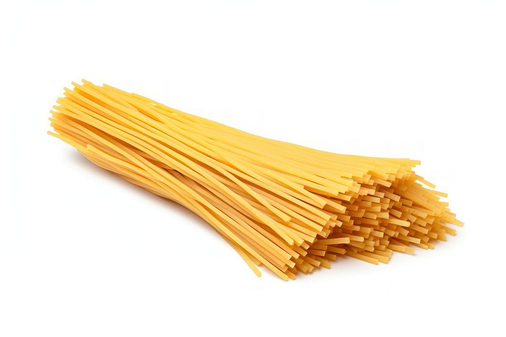 Uncooked spaghetti pasta food white background. AI generated Image by rawpixel.