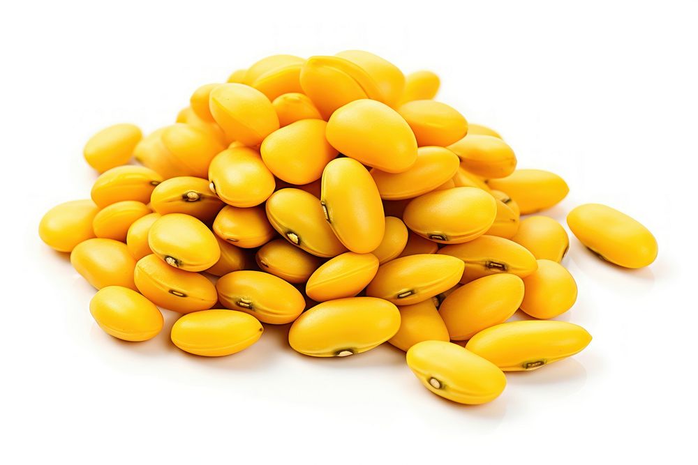 Yellow soybeans plant food pill. AI generated Image by rawpixel.