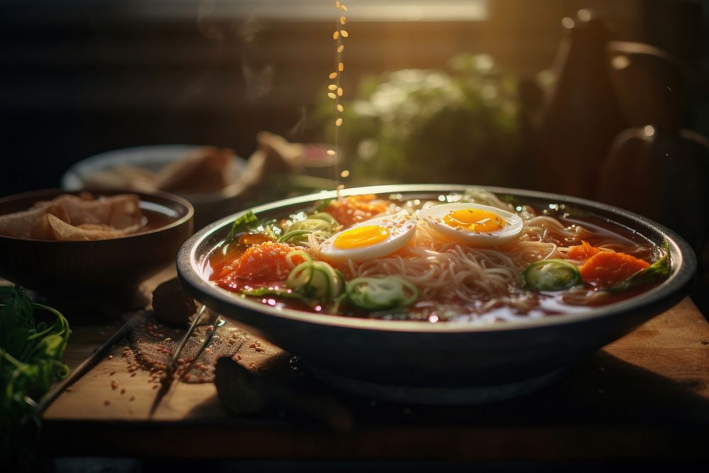 Naengmyeon food meal soup. AI generated Image by rawpixel.