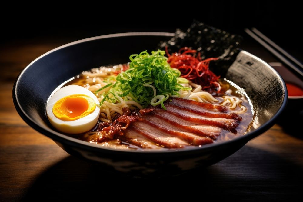 Chashu ramen meal food soup. AI generated Image by rawpixel.