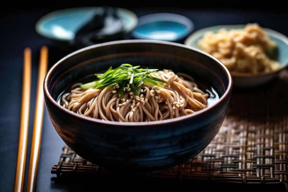 Cold somen noodle plate food. AI generated Image by rawpixel.