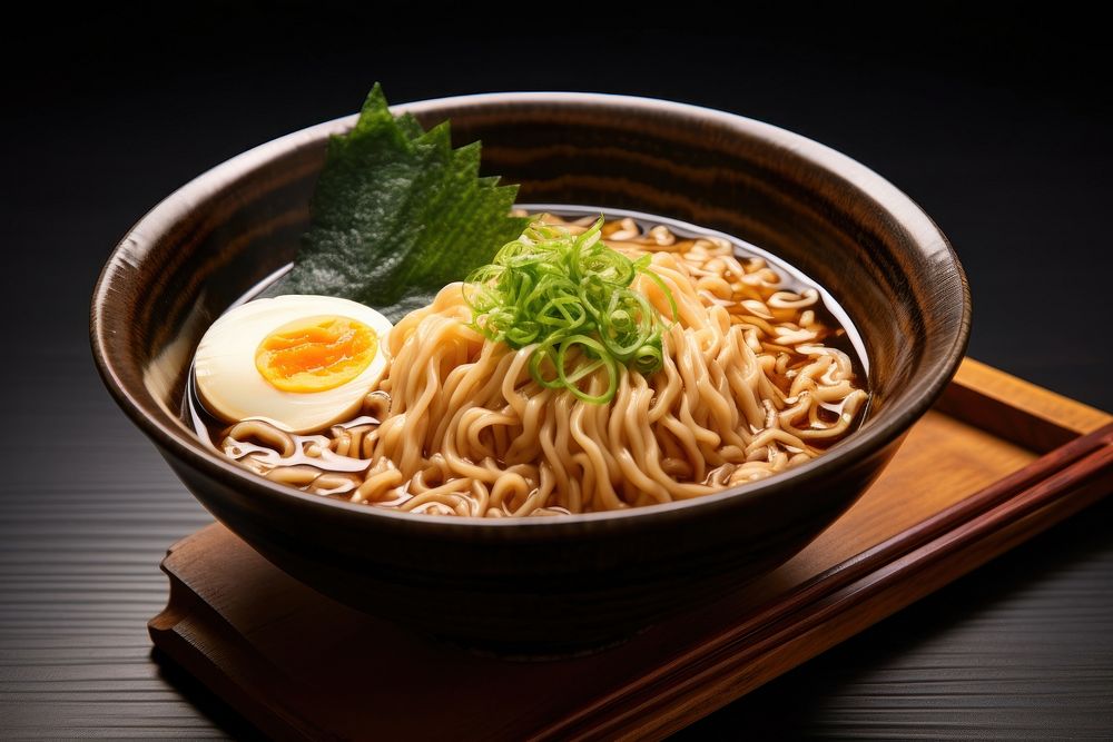 Tsukemen food soup meal. AI generated Image by rawpixel.
