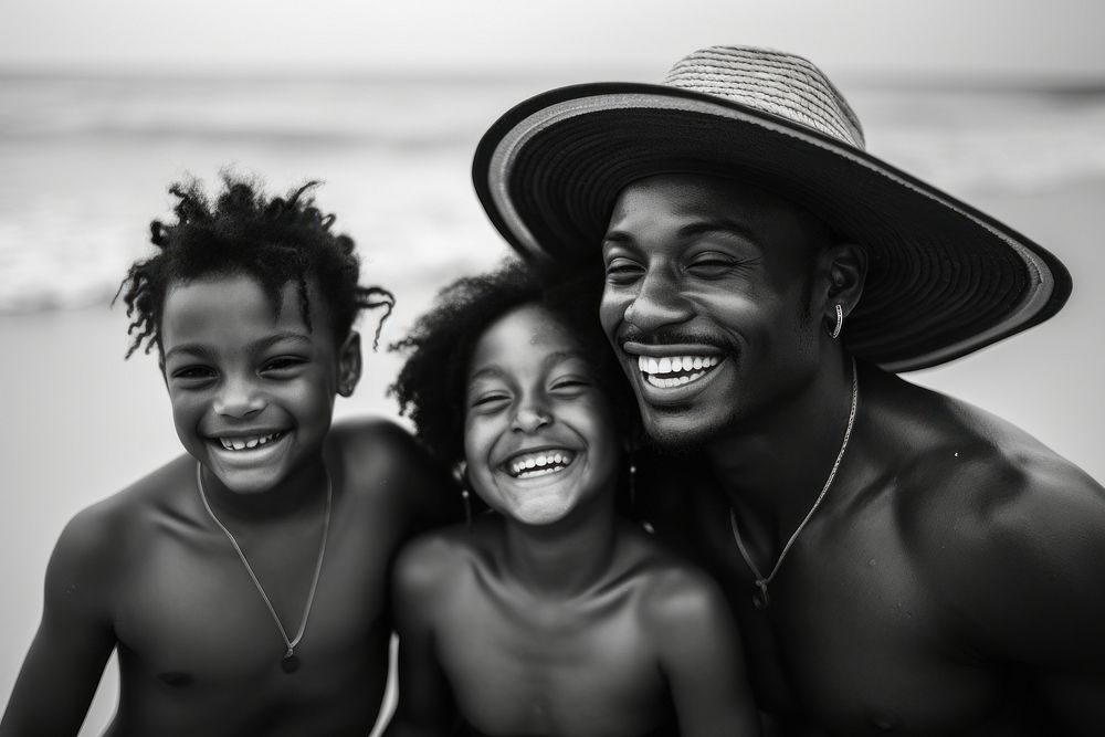 Black family photography laughing portrait. AI generated Image by rawpixel.
