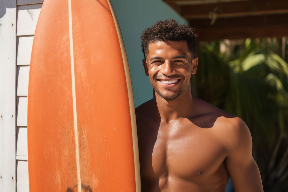 Black man outdoors smiling summer. AI generated Image by rawpixel.