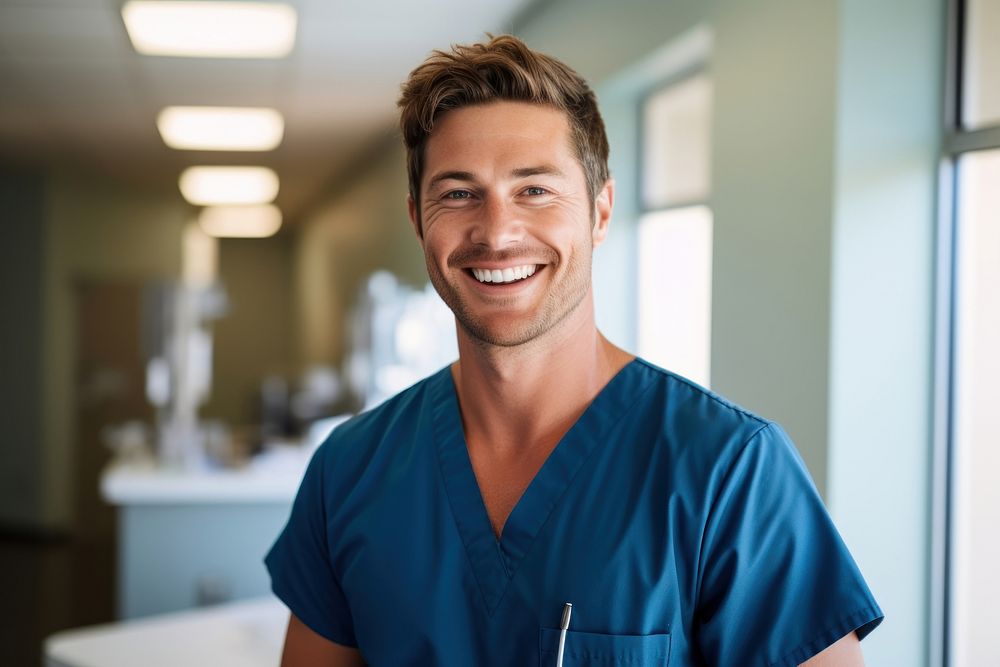 Male nurse smiling adult stethoscope. | Free Photo - rawpixel