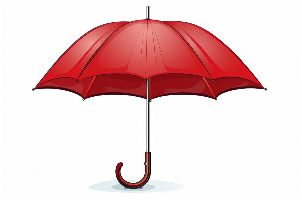 Red umbrella white background protection sheltering. AI generated Image by rawpixel.
