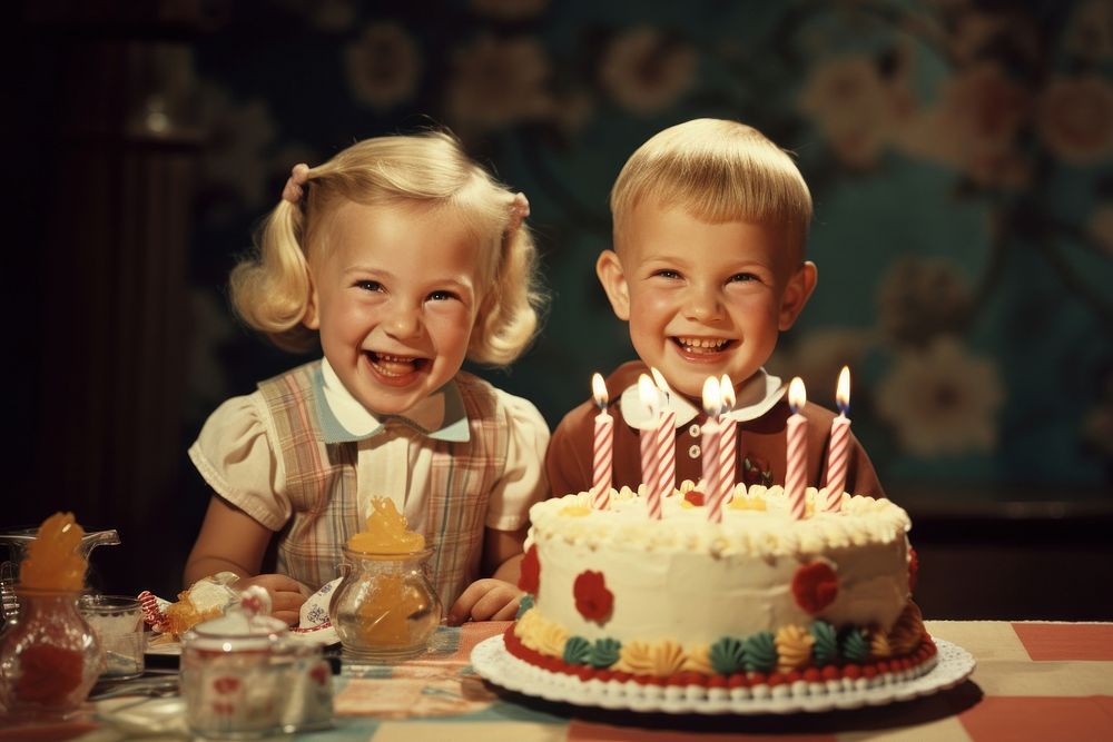 Good Old Days Funny Birthday fun birthday portrait. AI generated Image by rawpixel.