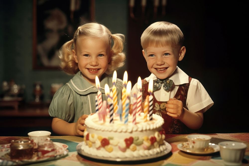 Good Old Days Funny Birthday fun birthday portrait. AI generated Image by rawpixel.