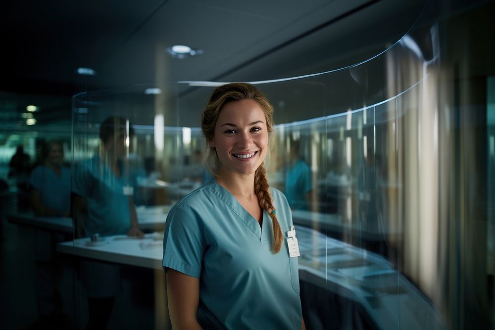 Hospital nurse smiling adult. AI generated Image by rawpixel.