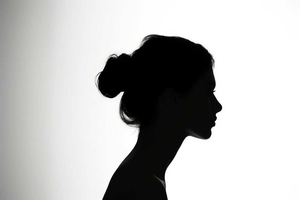 Silhouette silhouette adult face. 