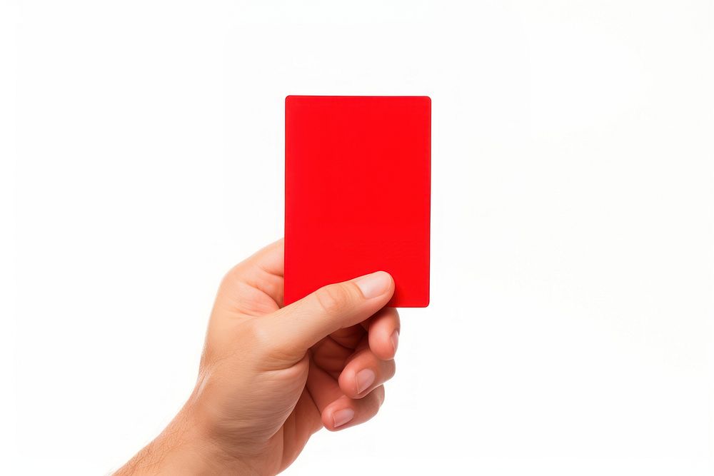 Hand red white background rectangle. AI generated Image by rawpixel.