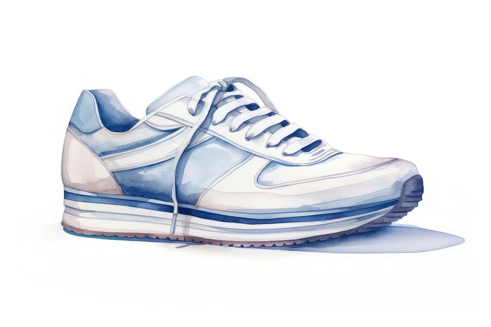 Trainer shoe footwear white shoelace. AI generated Image by rawpixel.